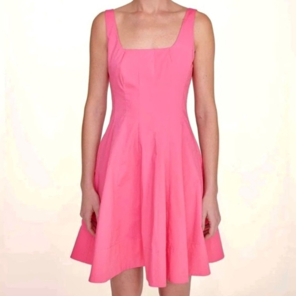 STAUD Vibrant Pink Mini Dress